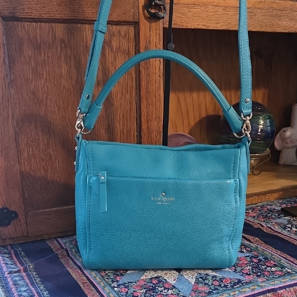 Kate Spade Blue Pebbled Leather Shoulder/Hand Bag